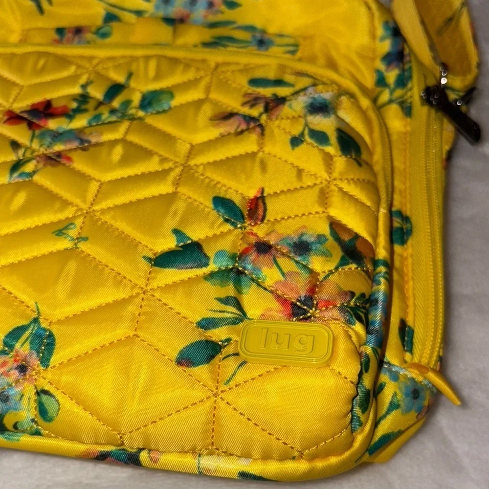 BNWOT Yellow Floral Quilted Ranger Crossbody Bag by LUG